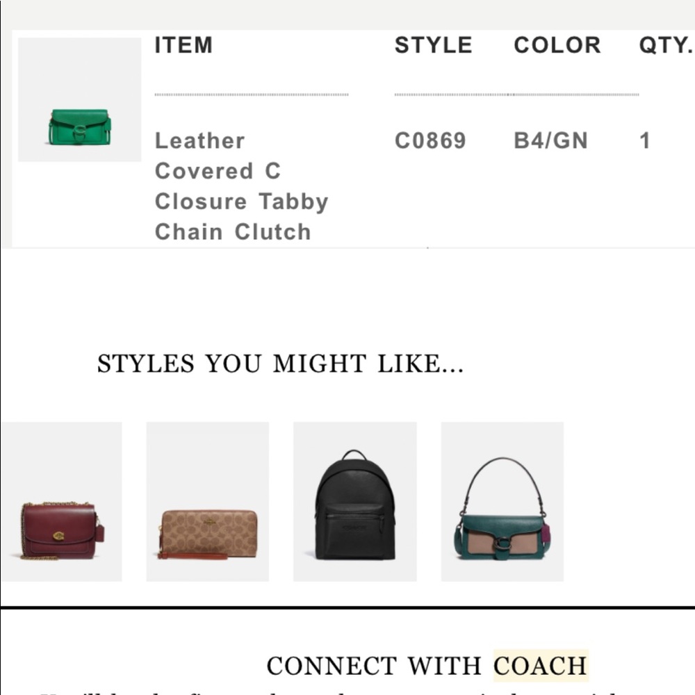 NWT Green Coach Tabby Crossbody - Picture 9 of 9